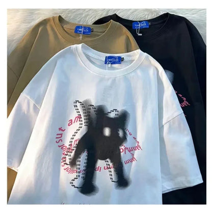 Shadow Feline Illusion Tee – Contemporary Artistic Cat Print - -