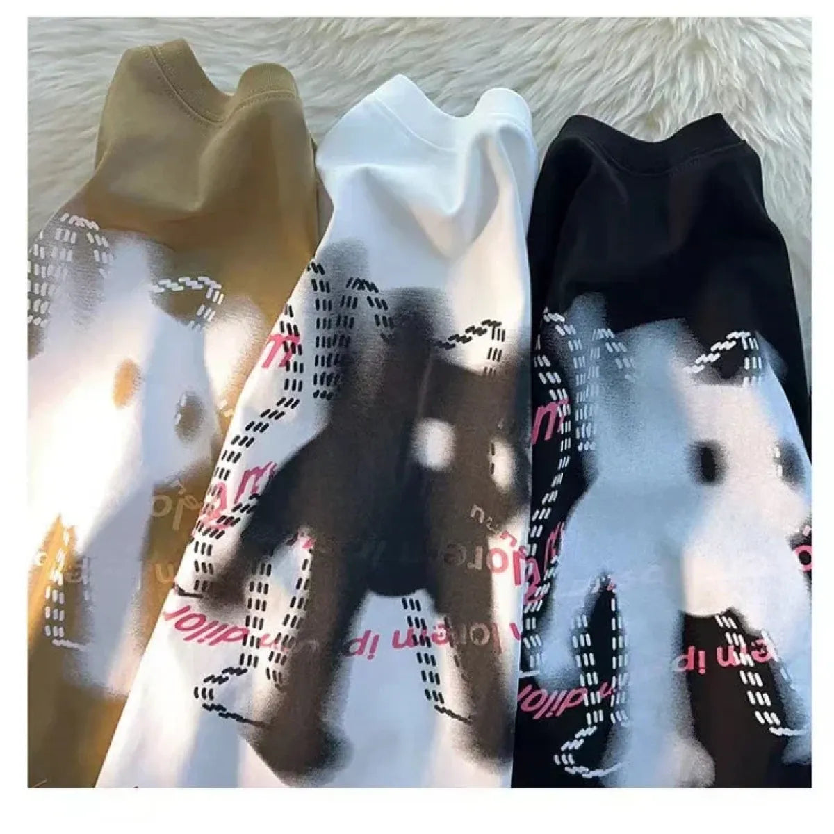 Shadow Feline Illusion Tee – Contemporary Artistic Cat Print - -