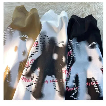 Shadow Feline Illusion Tee – Contemporary Artistic Cat Print - -