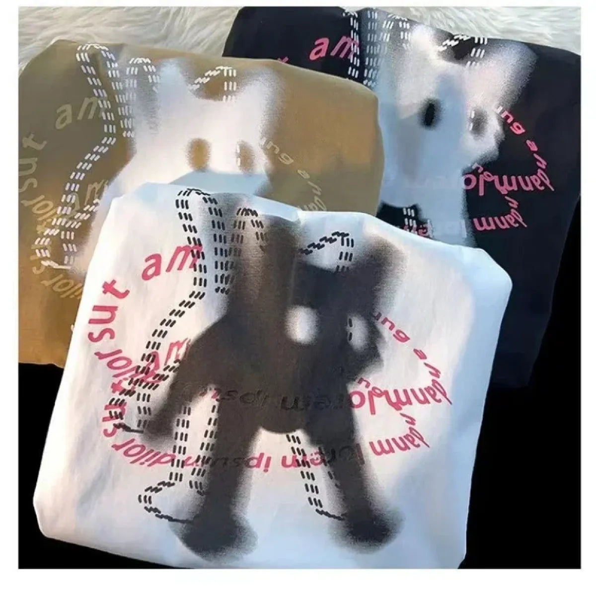 Shadow Feline Illusion Tee – Contemporary Artistic Cat Print - -