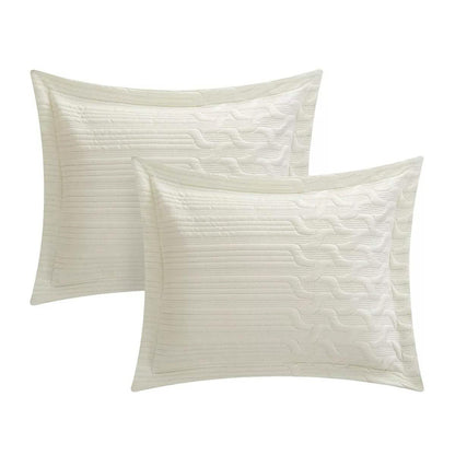 Shaly Quilt Cover Set Interlaced Vine Pattern Quilted Bed- DailySale- {{Product type}}