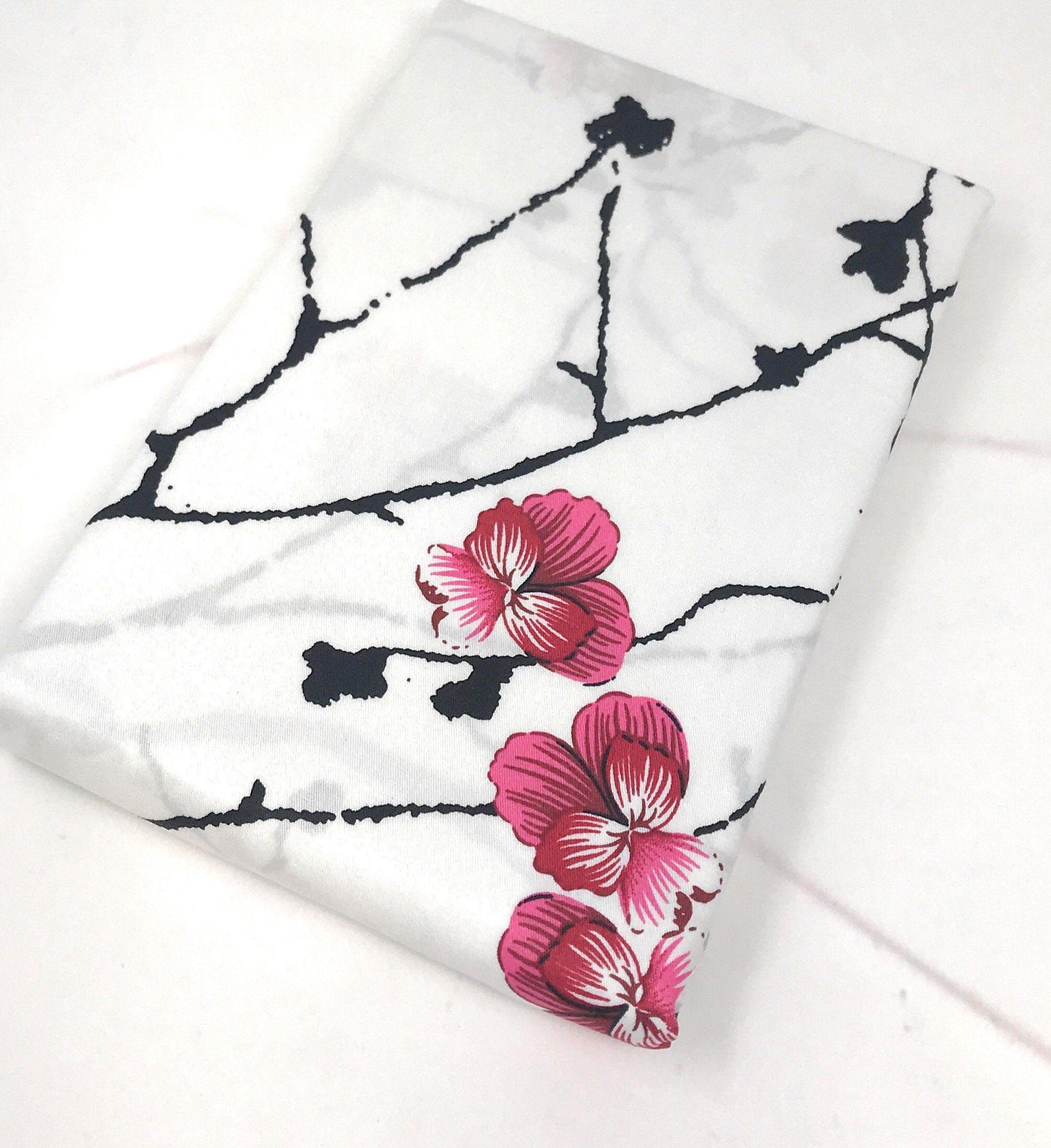 DaDa Bedding Floral Cherry Blossoms Red Purple Fitted Sheet & Pillow Cases Set (FTS8318) - - Sheet Sets