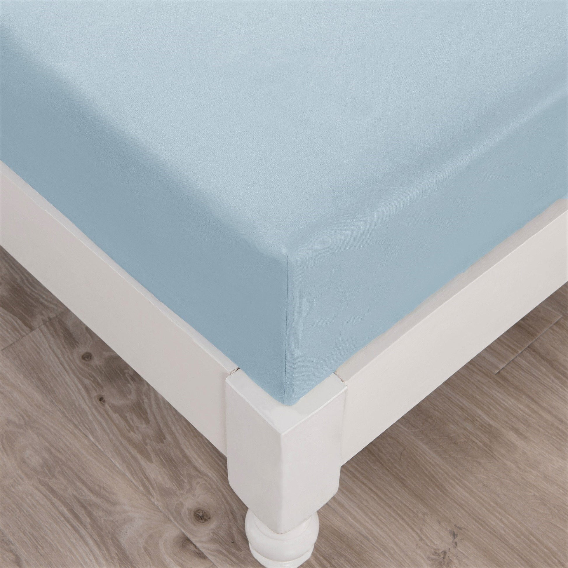 DaDa Bedding Seafoam Blue Cotton Fitted Sheet Set - - Sheet Sets