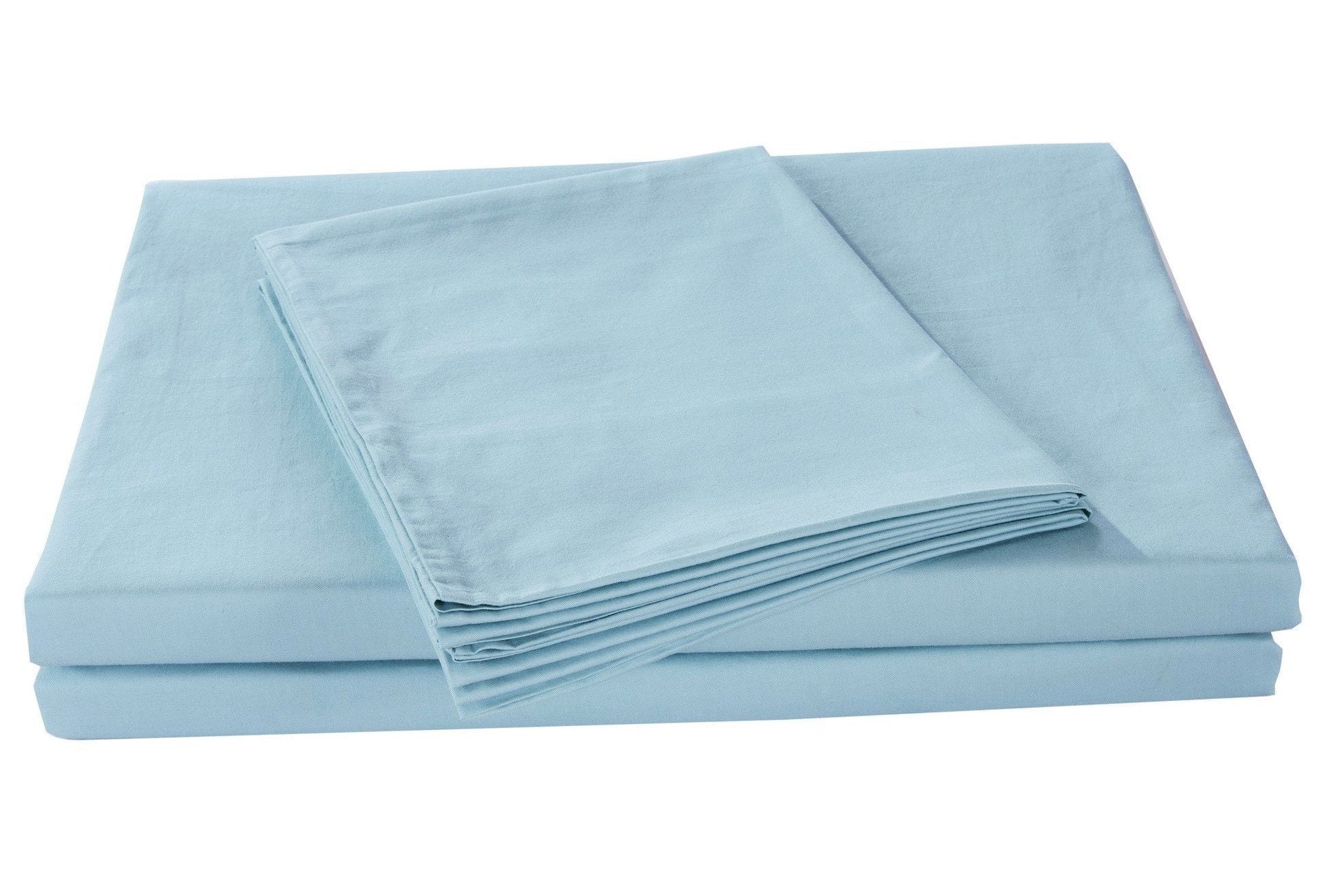 DaDa Bedding Seafoam Blue Cotton Fitted Sheet Set - - Sheet Sets
