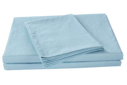 DaDa Bedding Seafoam Blue Cotton Fitted Sheet Set - - Sheet Sets