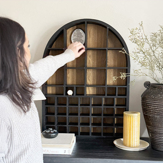 Arched Cubby Wood Wall Shelf - - Shelf