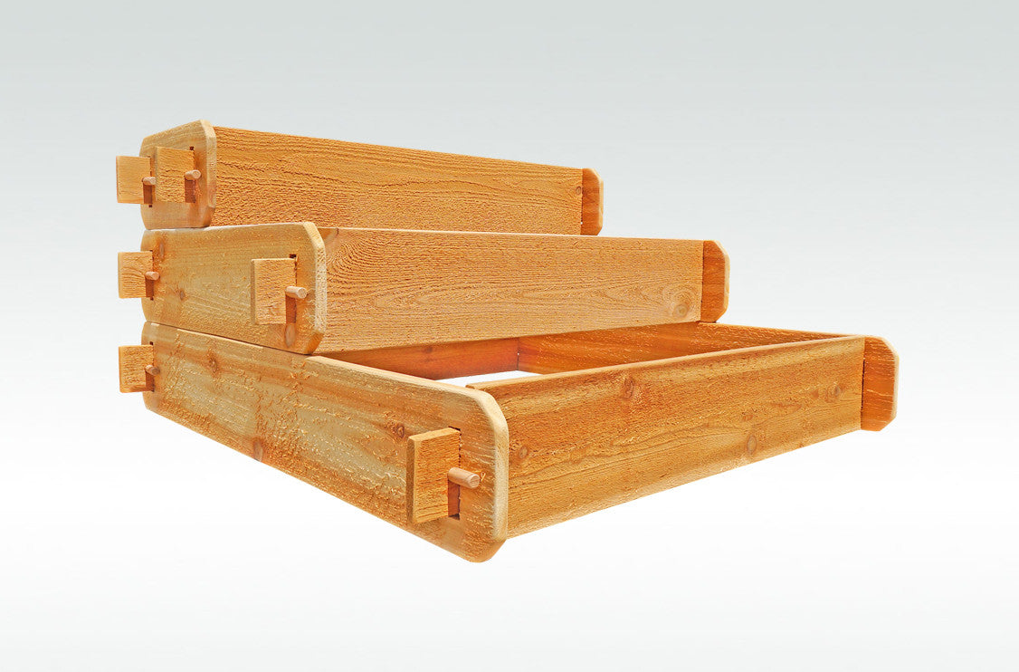 Timberlane Gardens Raised Garden Bed Kit 3 Tiered (1x3 2x3 3x3) Select Cedar Elevated Planter - - Raised Garden Bed Kit
