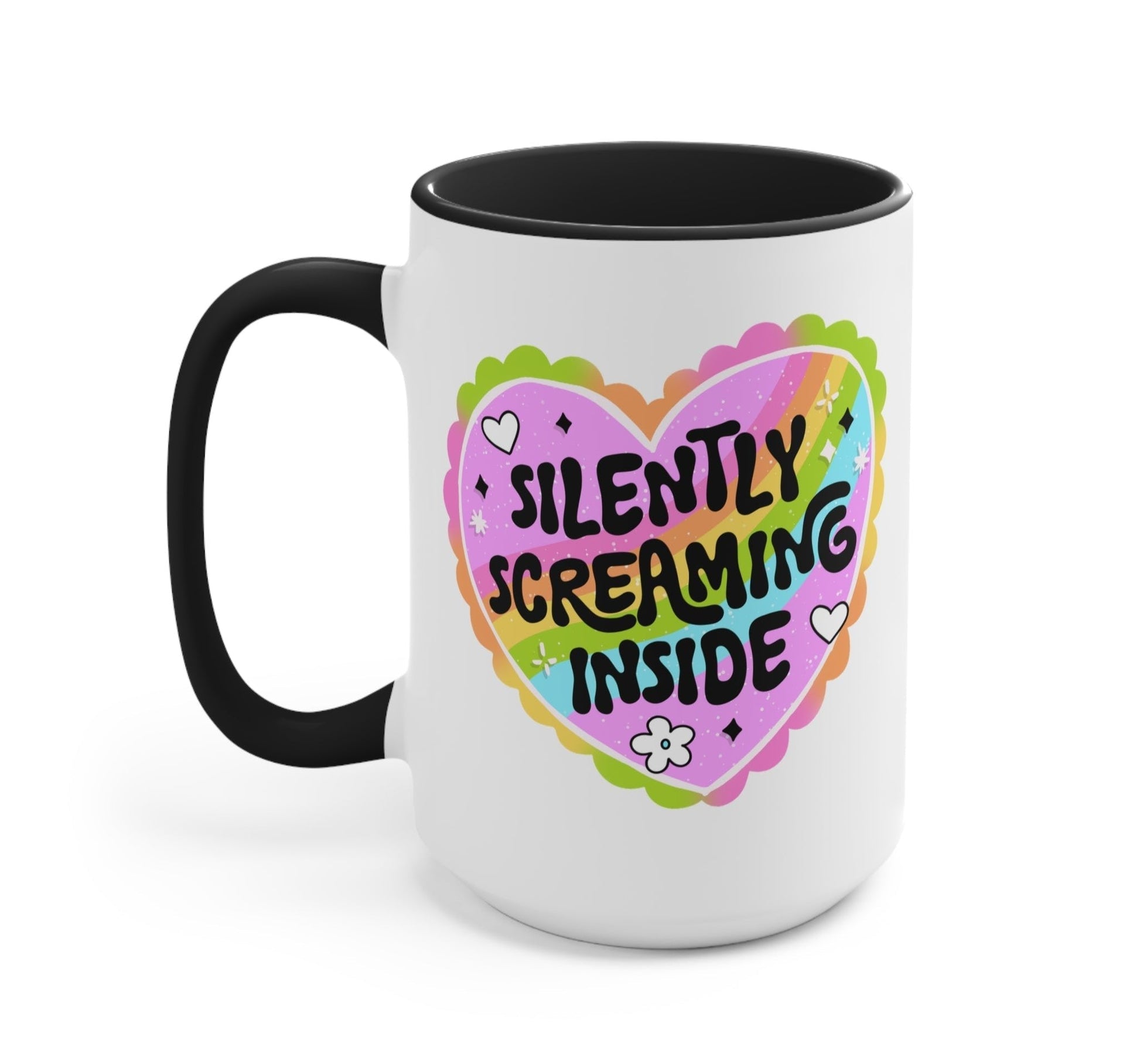 Silently Screaming Inside Mug - - Mugs