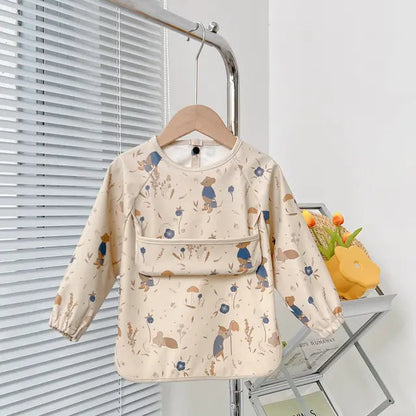 Cute Baby Bibs Toddler Long Sleeve Apron Kia Day Design