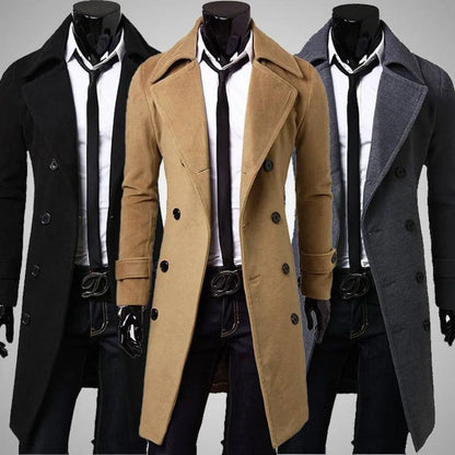 Slim Fit Overcoat - -