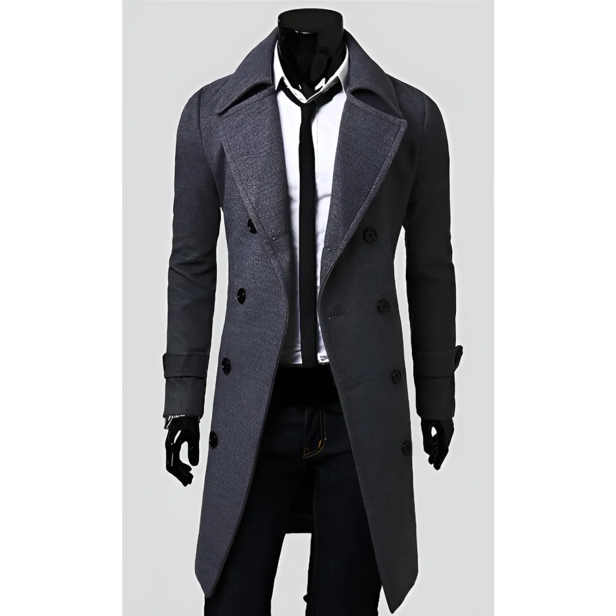 Slim Fit Overcoat - -