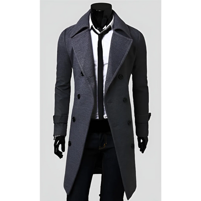 Slim Fit Overcoat - -
