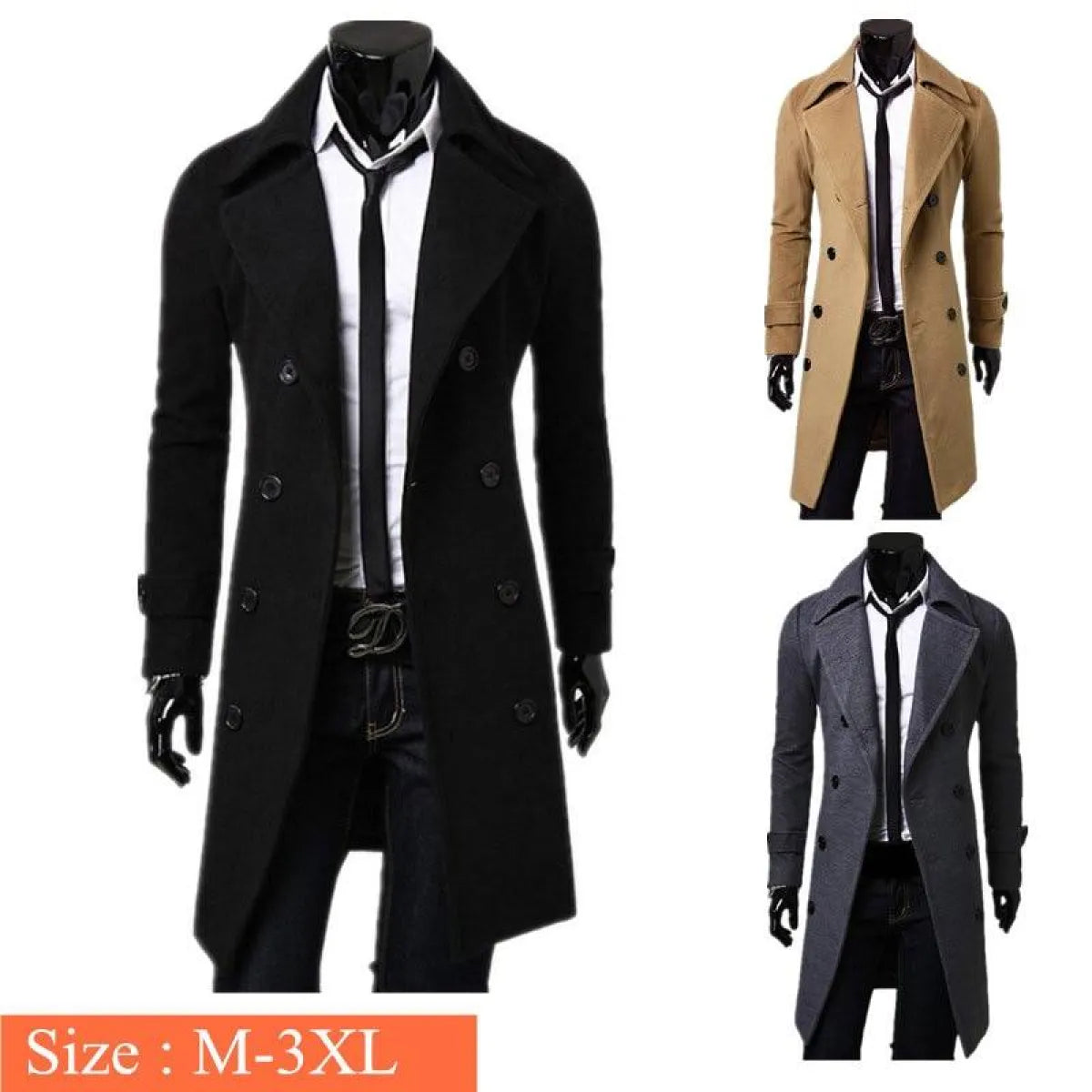 Slim Fit Overcoat - -