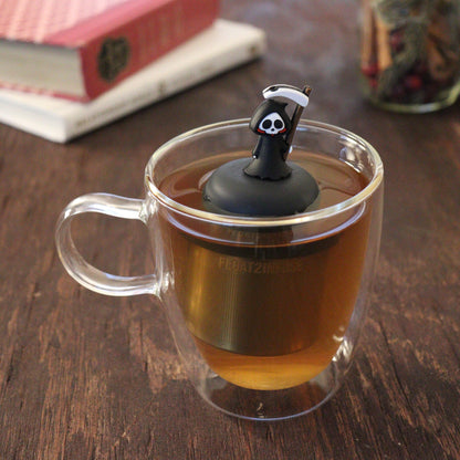 Floating Grim Reaper Tea Steeper - Cute Tea Infuser for Loose Tea - - teaware