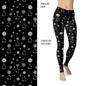 Sparkling Snow Leggings with White Flocking and Pockets - 2X-4X = TC - Apparel