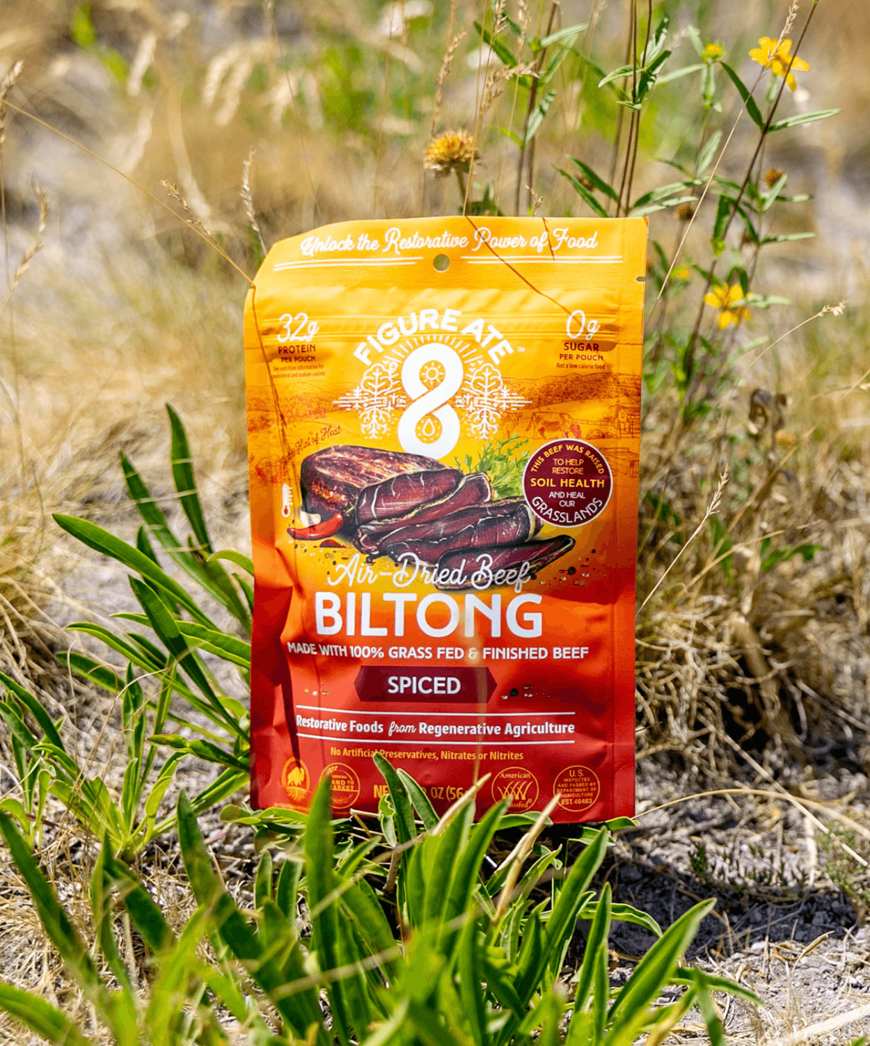 Spiced Grass Fed & Finished Beef Biltong - - Biltong