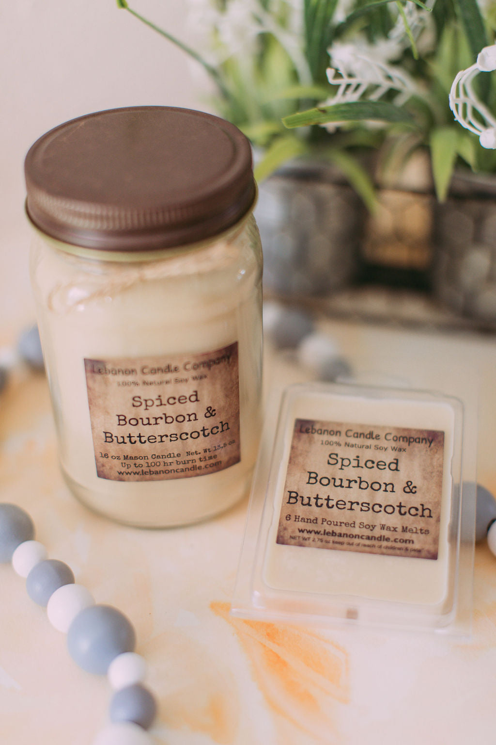 Spiced Bourbon & Butterscotch Candle - - Candles & Melts