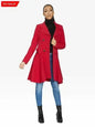 Spring/Summer Double Breasted Skater Coat (1102-SP) - Red - Jackets & Coats