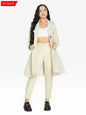 Spring/Summer Double Breasted Skater Coat (1102-SP) - Stone - Jackets & Coats