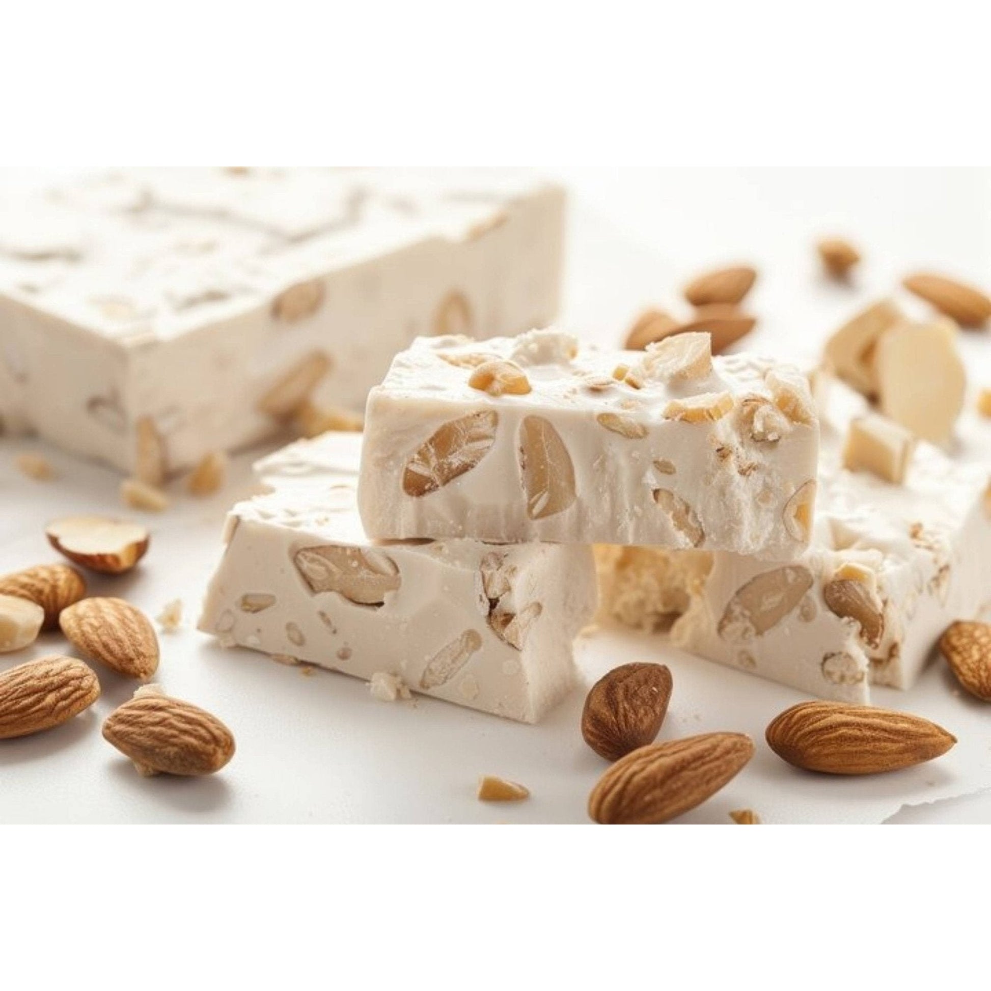 Andy Anand Sugar-Free Roasted Almond Nougat Brittle, 18 pc, 7 oz – Gluten-Free Keto Italian Torrone, Diabetic-Friendly Gourmet Gift Box - - Food & Beverages > Desserts & Sweets > Nougat