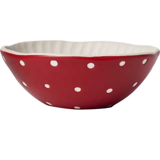 Nordic Style High Color Ceramic Red Mushroom Tableware Cup