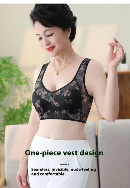 Floral Breeze Wireless Comfort Bra: Effortless Elegance & All-Day Support Kia Day Design