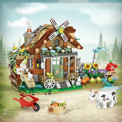 Mini Street View Bee Shop Building Blocks Toy Kia Day Design