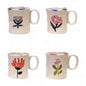 Hand-Painted Ceramic Petite Floral Mug 4 Styles - - mugs
