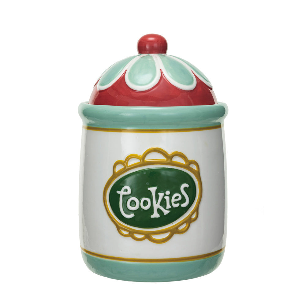 Retro Stoneware Cookie Jar - - Seasonal & Holiday Decorations