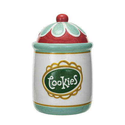 Retro Stoneware Cookie Jar - - Seasonal & Holiday Decorations