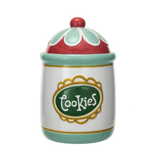 Retro Stoneware Cookie Jar - - Seasonal & Holiday Decorations