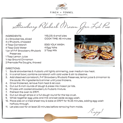Strawberry Rhubarb Preserves | Finch & Fennel - - Kitchen & Bath