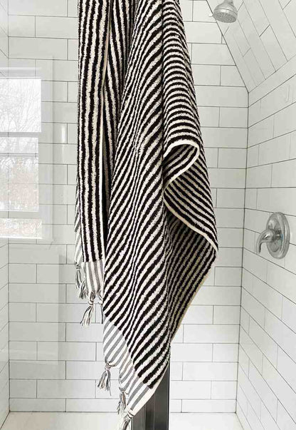 Striped Bath Towel - - Bath Towels