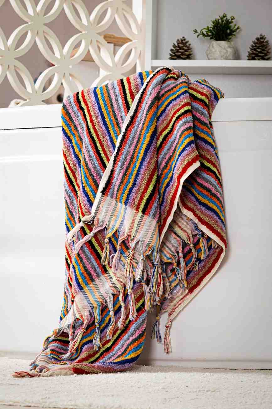 Striped Bath Towel - - Bath Towels