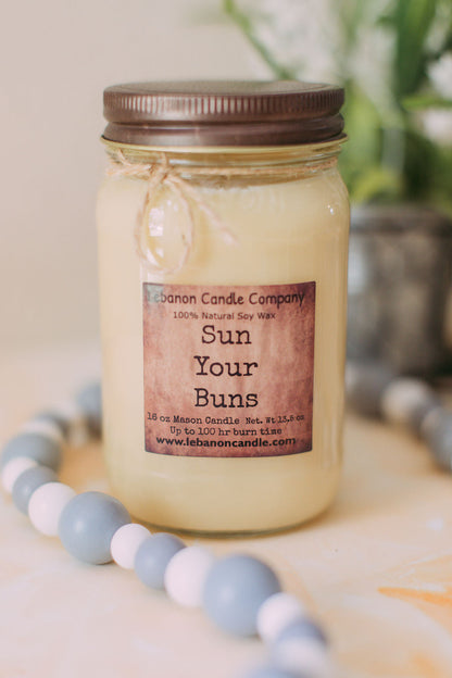 Sun Your Buns Candle - - Candles & Melts
