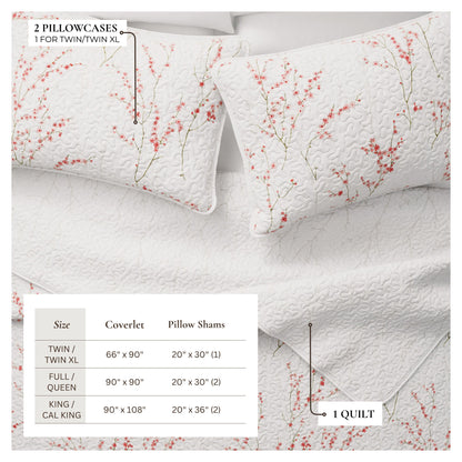 Floral Quilt - Sakura Collection - - Quilts