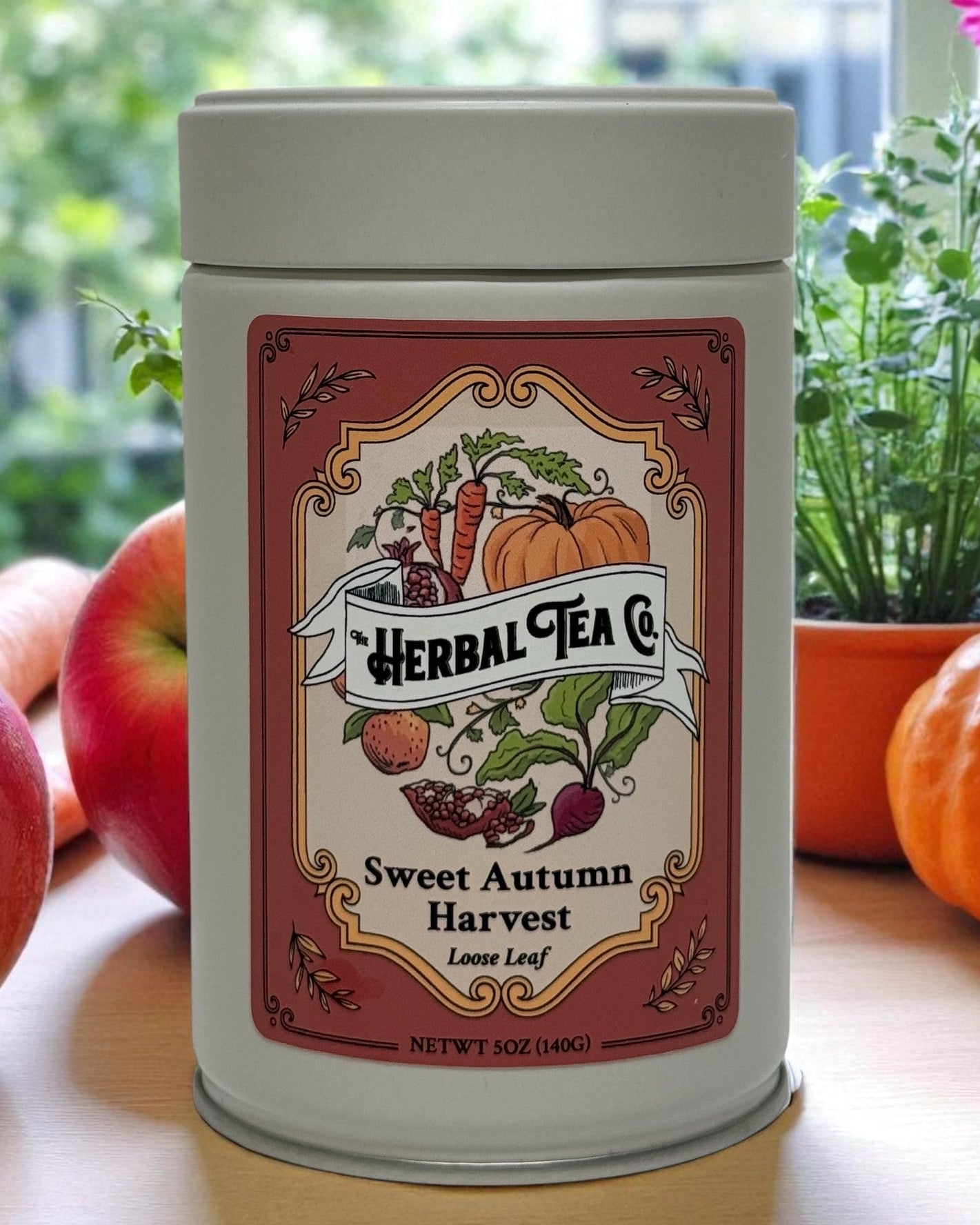 Sweet Autumn Harvest Herbal Tea - Tin - 45 servings - Tea