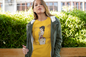 Bite Me Pin Up Slim Fit Graphic Tee - Solid Gold - Slim Fit Graphic Tee