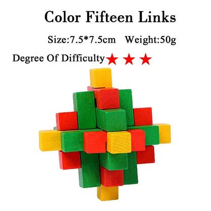 3D Wooden Brain Teaser Game - Kia Day Design
