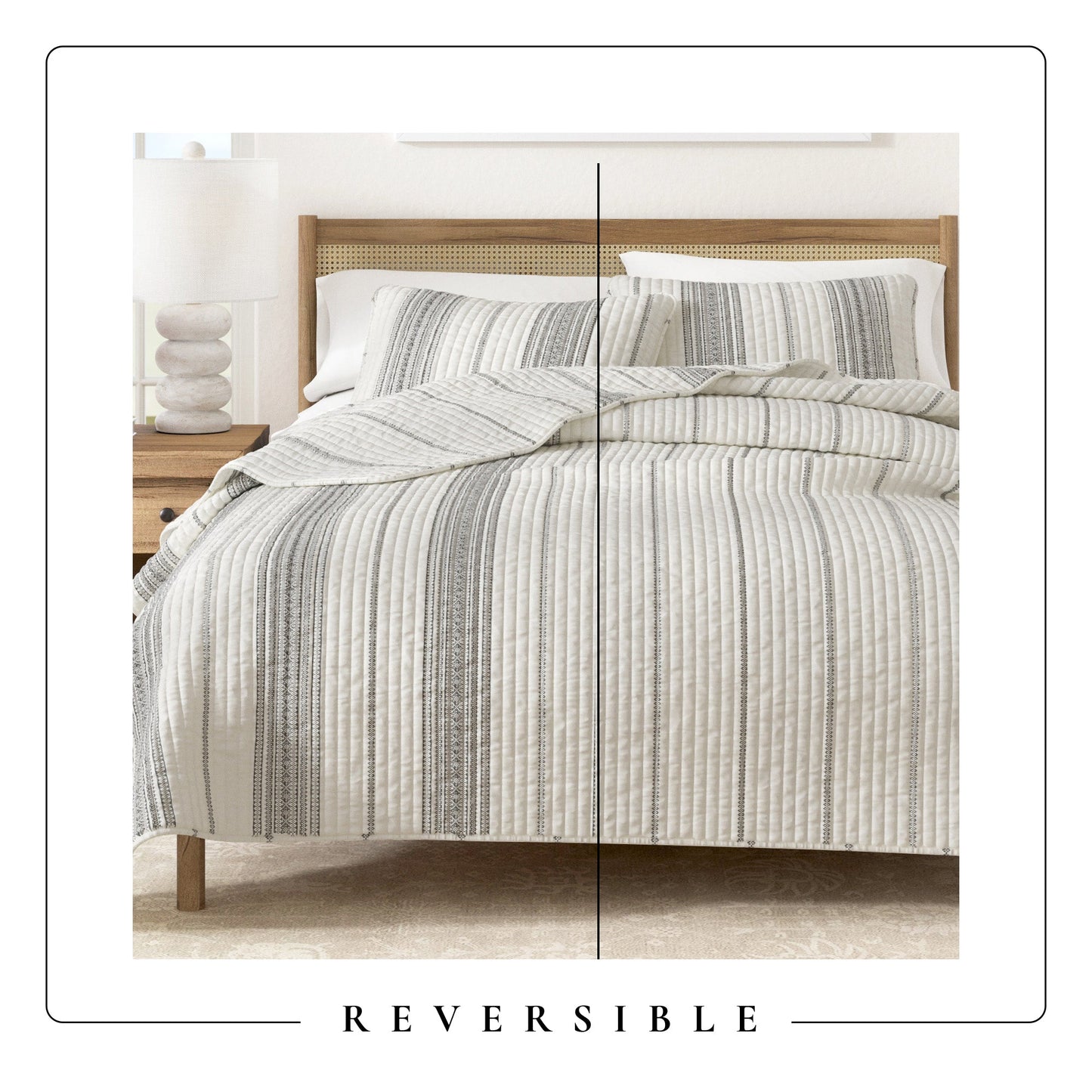 Stripe Quilt - Wesley Collection - - Quilts & Comforters