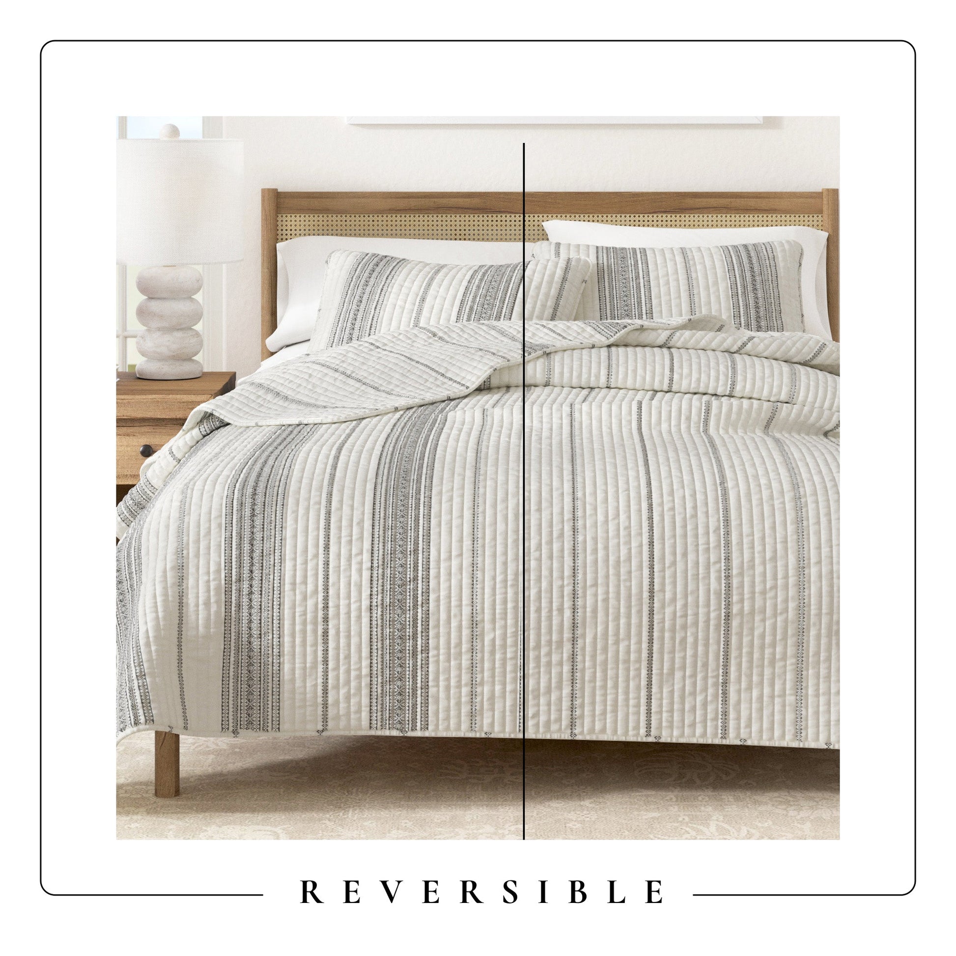 Stripe Quilt - Wesley Collection - - Quilts & Comforters