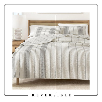 Stripe Quilt - Wesley Collection - - Quilts & Comforters