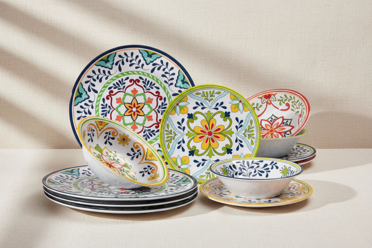 Talavera Melamine Dinnerware Set Service for 4 - Talavera - plate set