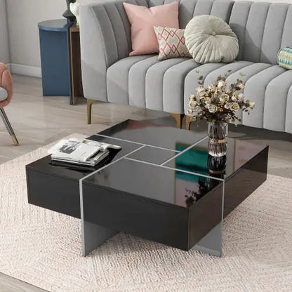 Unique Design Coffee Table With 4 Hidden Storage Compartments Kia Day Design