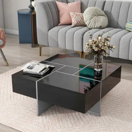 Unique Design Coffee Table With 4 Hidden Storage Compartments Kia Day Design