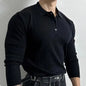 Men's Ribbed Knit Polo Shirt - Casual Button-Up Top - Kia Day Design