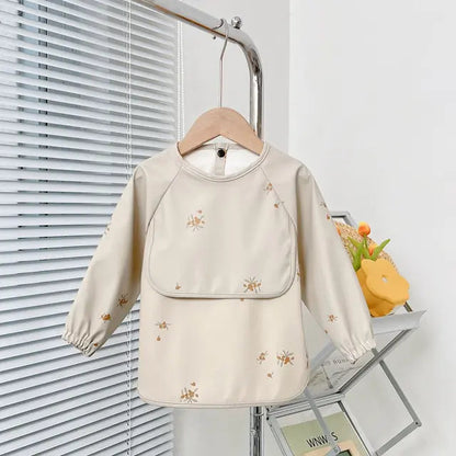 Cute Baby Bibs Toddler Long Sleeve Apron Kia Day Design