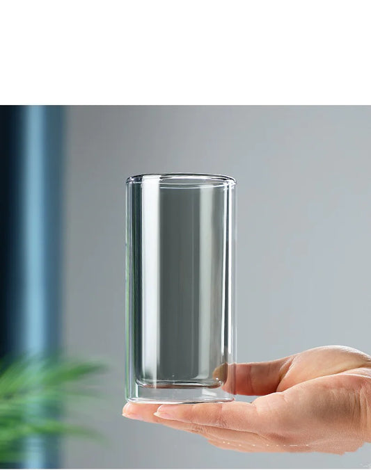 Double-Layer Transparent Glass Coffee Cup - Kia Day Design