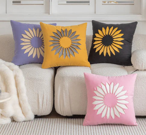 Modern Minimalist Sunflower Sofa Pillow Cover - - pillow cover