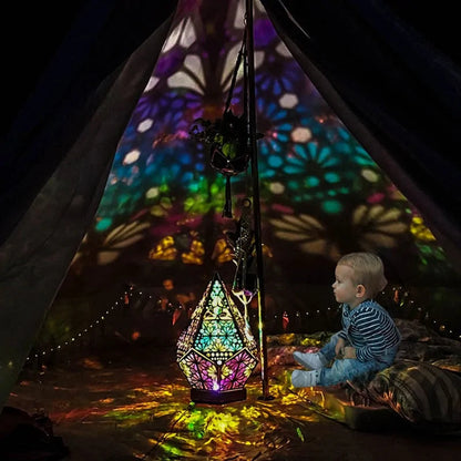 Wooden  LED Projection Night Lamp Kia Day Design